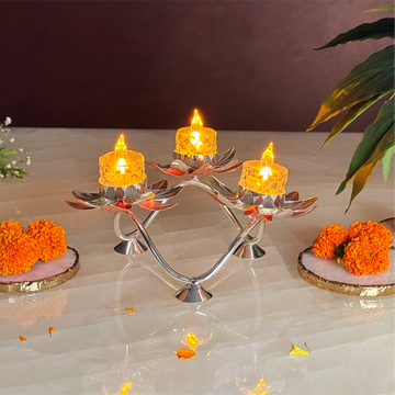 Lotus Flower three Tea light holder
