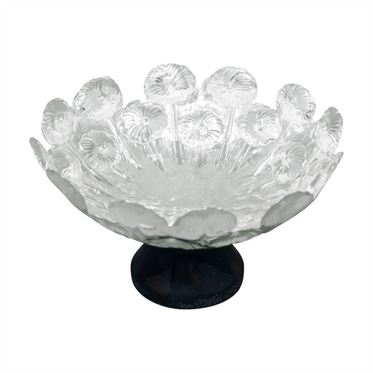 Silver Plated Bowl with Blue Base-Big