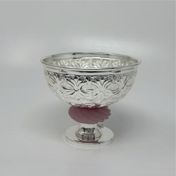 Spiral chased Silver Plated Bowl-Small
