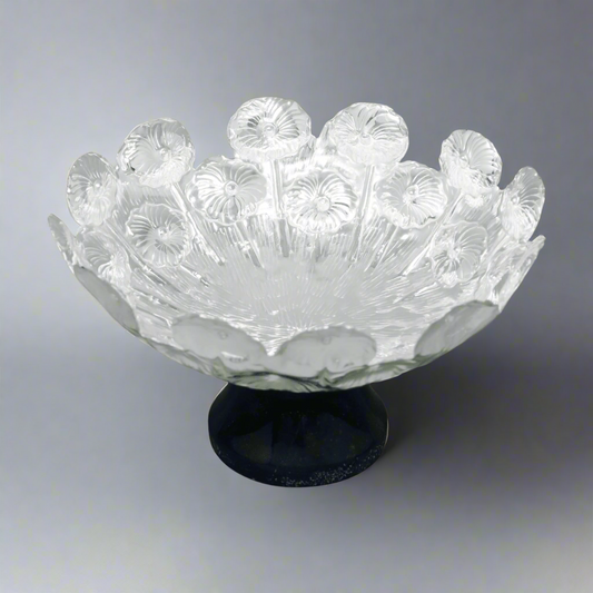 Silver Plated Bowl with Blue Base-Big