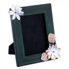 Malachite Green Flower Design Photo frame (Small)