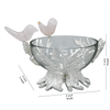 Birds Glass Bowl with Leaf Stand