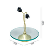 Golden Base with Glass Platter