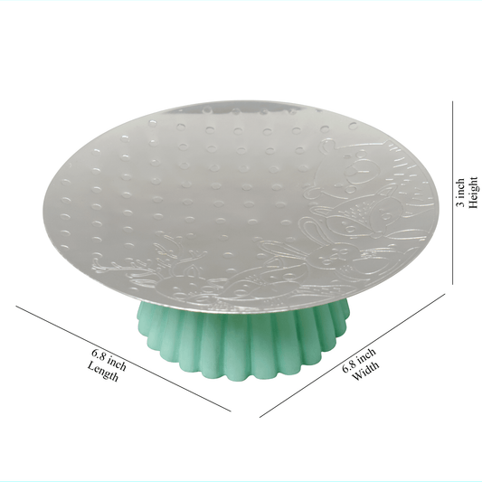 Baby Round Platter with Blue base