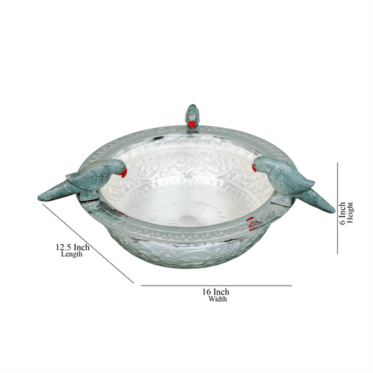 Big Urli Bowl with three Parrots
