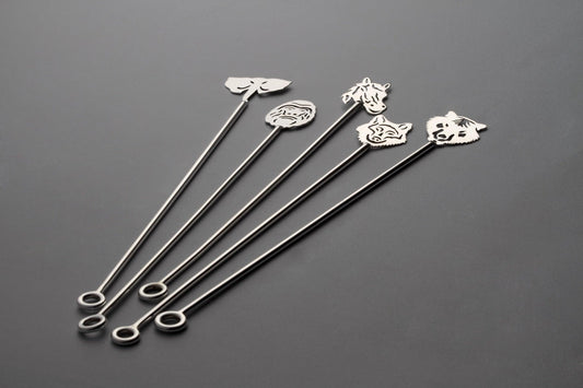 Animal Stirrers (Set of 5) Sterling Silver