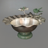 Magnolia Flower bowl with Flying Bird