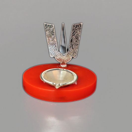 tilak with diya on resin base
