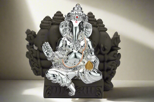 Silver Panchmukhi Ganesha