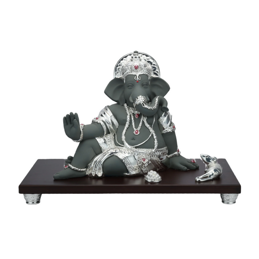 Bhupati Ganesha On Wooden Base