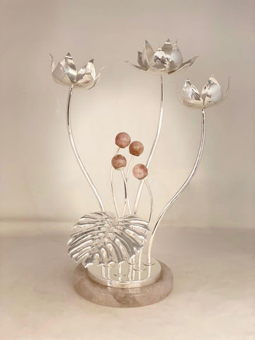 Three Lotus Tree and Leaf Center Piece