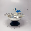 Magnolia Flower bowl with Blue Flying Bird-Medium