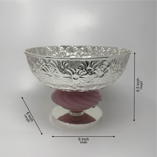 Spiral chased Silver Plated Bowl