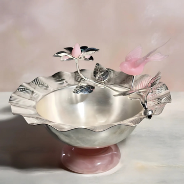Magnolia Flower bowl with Flying Bird