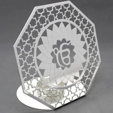 Guru Nanak Ji Silver Plated Tea Light Holder