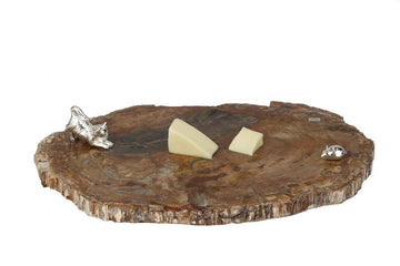 Cat & Mouse Cheese Platter - Petrified Wood