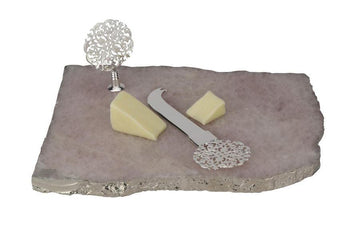 Tree Knife Cheese Platter - Rose Quartz