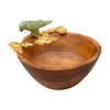 Wooden Bowl With Parrot -Small