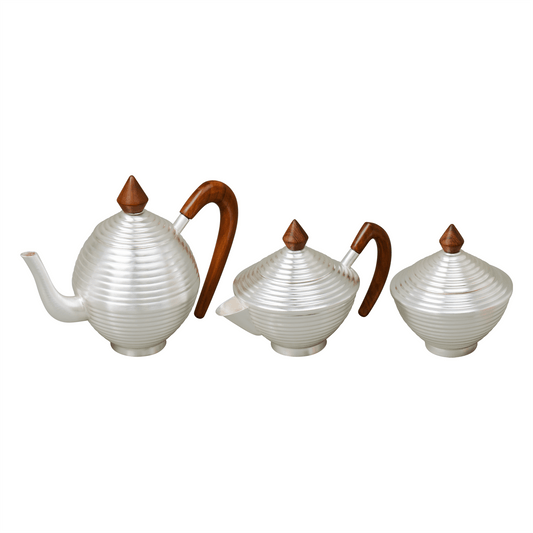 Silver plated Lines Tea set