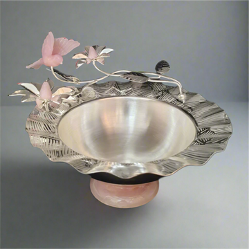 Magnolia Flower bowl with Flying Bird