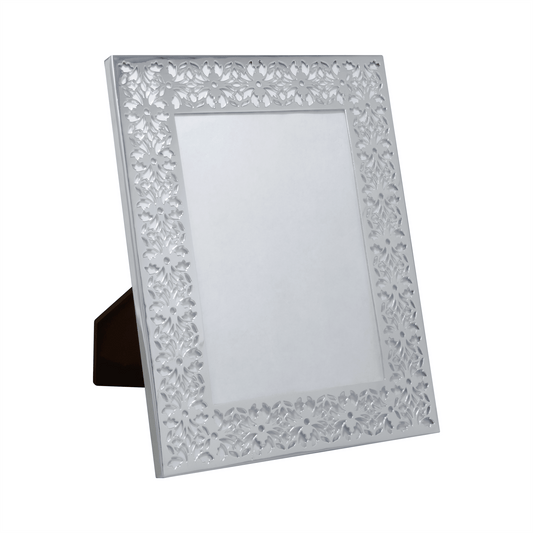 Silver Plated Flower Photo Frame-Small