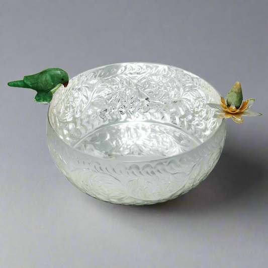 Single Parrot Urli With Knob Bowl (B)