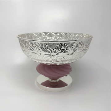 Spiral chased Silver Plated Bowl