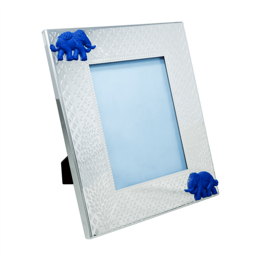 Etched Silver Plated Square Photo Frame