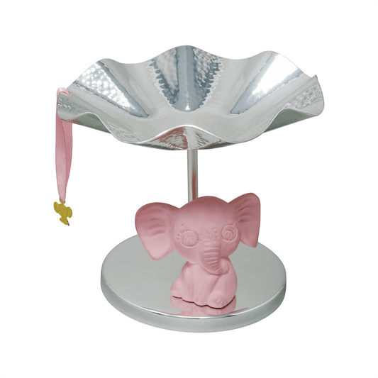 Pink Baby Elephant Decorative Bowl