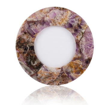 Natural Round Amethyst Photo frame