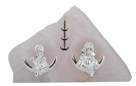 Chand Lakshmi Ganesha on Rose Quartz