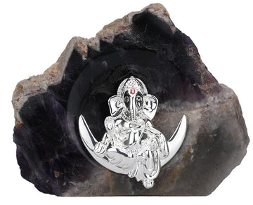 Silver Chand Ganesha Quartz