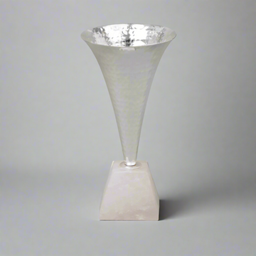 Cone Vase with Rose Quartz Base