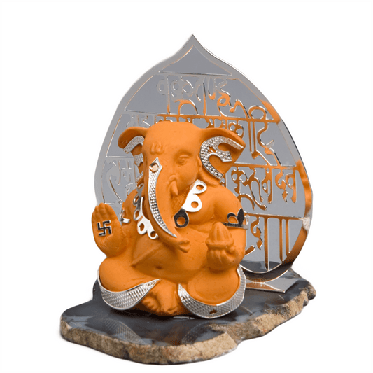 Aashirvaad Ganesha on Petrified Stone