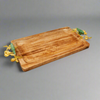 Classic Square Wooden Tray With Parrot