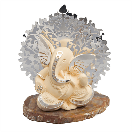 Ivory Ganesha with Tree of Life