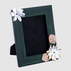 Malachite Green Flower Design Photo frame (Big)