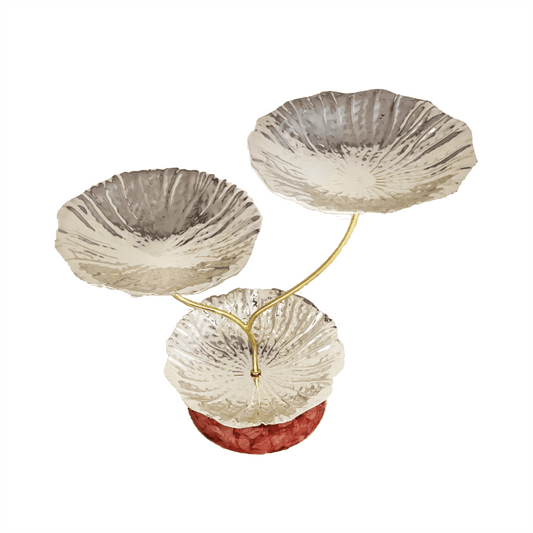 Lotus Leaf Twin Platter