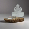 Lord Maha Laxmi Tea Light on Agate Stone Base