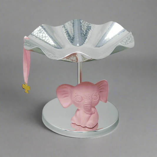 Pink Baby Elephant Decorative Bowl