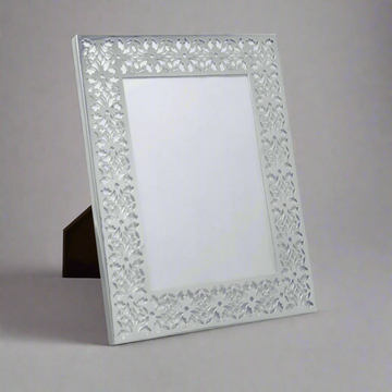 Silver Plated Flower Photo Frame-Small