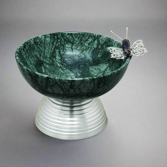 Butterfly Green Melachite Stone Bowl-Small