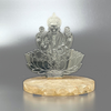 Lord Maha Laxmi Silver Plated on Rose Quartz Stone Base