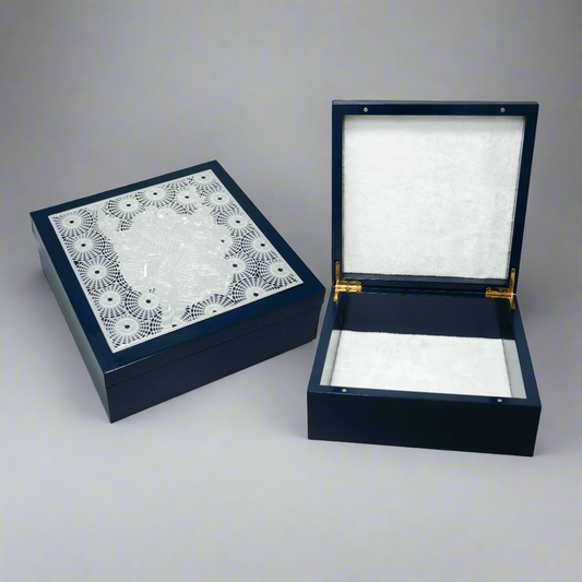 Radha Krishna Ji Silver Plated Box