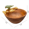 Wooden Bowl With Parrot -Small