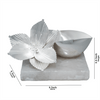 Flower Tikona Bowl on Rose Quartz Platter