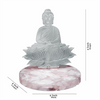 Buddha Silver Plated on Rose Quartz Stone Base