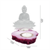 Buddha Silver Plated Tea Light on Agate Base