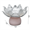 Lotus Tea light Holder on Rose Quartz Base