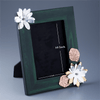 Malachite Green Flower Design Photo frame (Big)